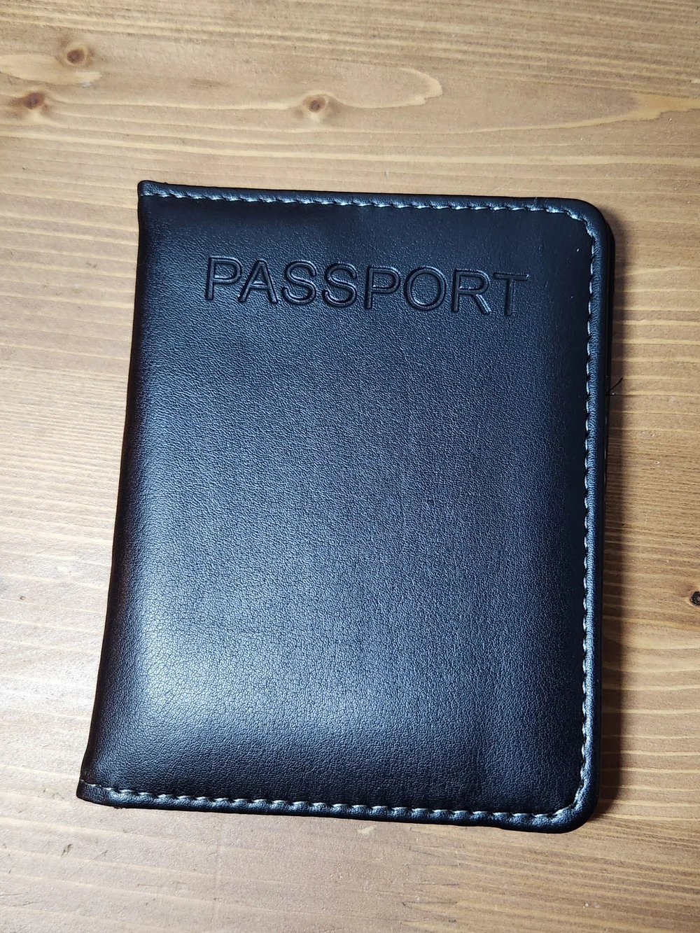 Passport Book Carrying Travel Papers Document Organization Card Holder - Black
